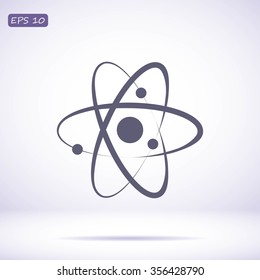 Atom sign icon