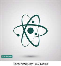 Atom sign icon