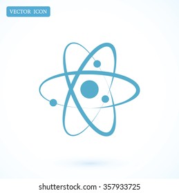 Atom sign icon