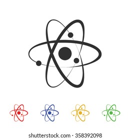 Atom sign icon