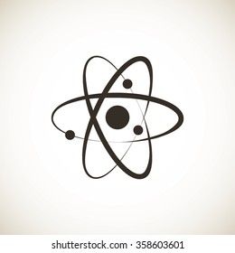 Atom sign icon