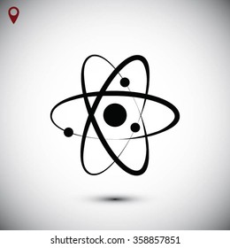 Atom sign icon