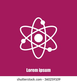 Atom sign icon