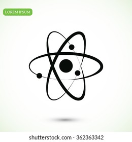 Atom sign icon