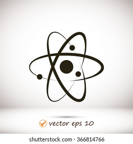 Atom sign icon