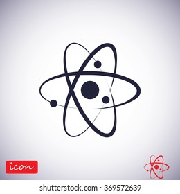 Atom sign icon