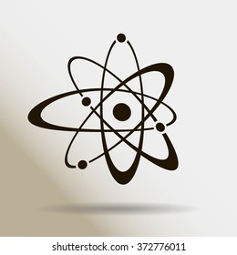 Atom sign icon