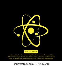 Atom sign icon