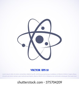 Atom sign icon