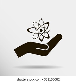 Atom sign icon