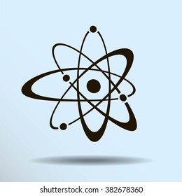 Atom sign icon