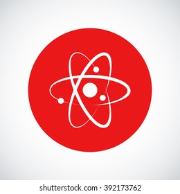 Atom sign icon