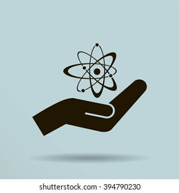 Atom sign icon