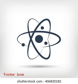 Atom sign icon