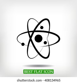 Atom sign icon