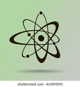 Atom sign icon