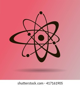 Atom sign icon