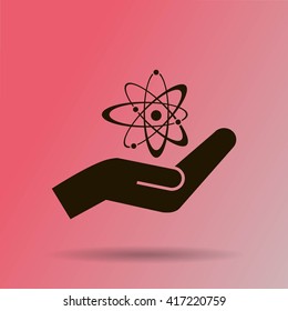 Atom sign icon