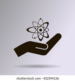 Atom sign icon