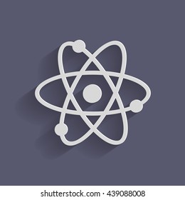 Atom sign icon