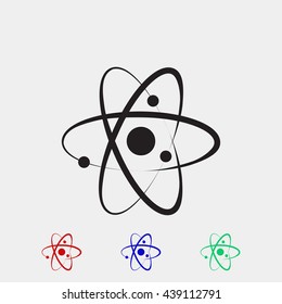 Atom sign icon