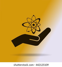 Atom sign icon
