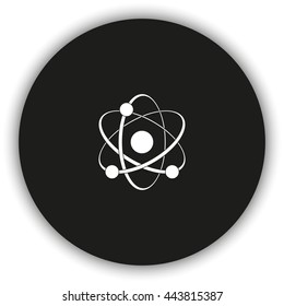 Atom sign icon.