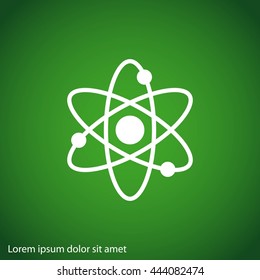 Atom sign icon
