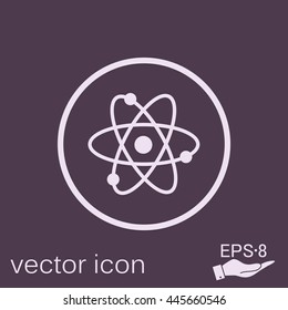 Atom sign icon