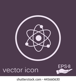 Atom sign icon