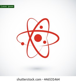 Atom sign icon