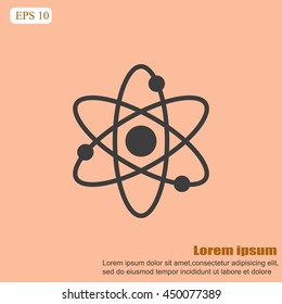 Atom sign icon
