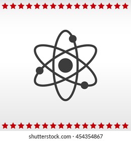 Atom sign icon
