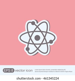 Atom sign icon