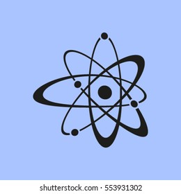 Atom sign icon