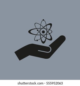 Atom sign icon
