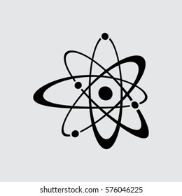 Atom sign icon