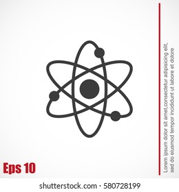 Atom sign icon