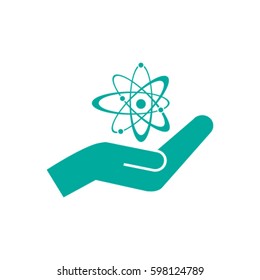 Atom sign icon