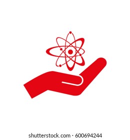 Atom sign icon