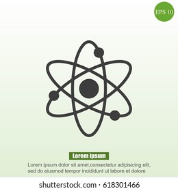 Atom sign icon