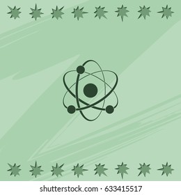 Atom sign icon.