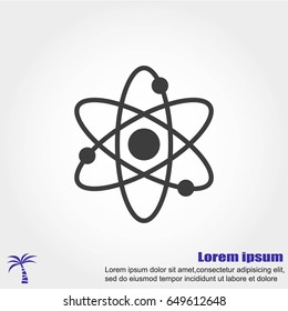 Atom sign icon