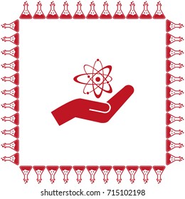 Atom sign icon