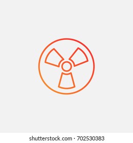 Atom sign icon. gradient illustration isolated vector sign symbol