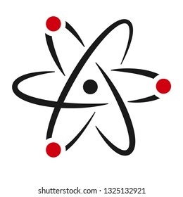 Atom sign icon. Science symbol isolated for your design