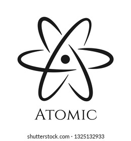 Atom sign icon. Science symbol isolated for your design