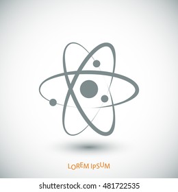 Atom sign icon, vector best flat icon, EPS