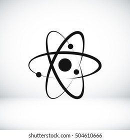 Atom sign icon, vector best flat icon, EPS