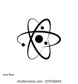 Atom sign icon, vector best flat icon, EPS